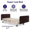 Medacure Standard Height Fixed Width Hospital Bed, Fully Electric  Maple MC-SLB42MP
